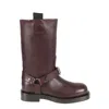 Burberry Ekd Motif Leather Saddle Low Boots