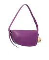 Burberry Ekd Nappa Leather Mini Sheild Sling Bag In Purple