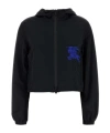 Burberry Graphic Print Hooded Jacket In Black