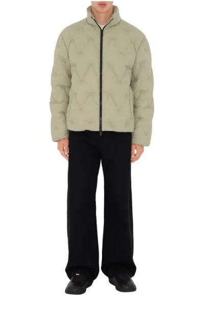 Burberry Ekd Nylon Padded Jacket In Green