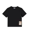 Burberry Boy's Cedar Ekd Label Short-sleeve Cotton T-shirt In Black