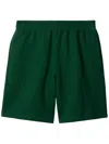 Burberry Joggingshorts Mit Logo-patch In Grün