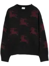 Burberry Ekd Patterned Jacquard Jumper In Black