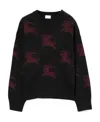 Burberry Ekd Patterned Jacquard Jumper In Black