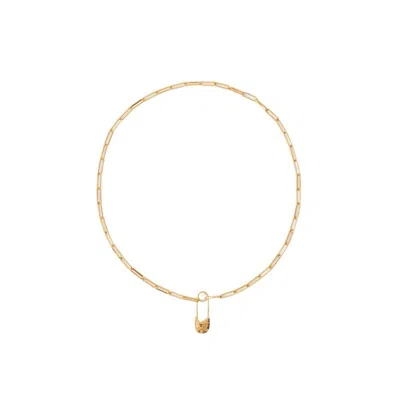Burberry Knight Pin Necklace In Gold