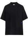Burberry Regular Fit Shirt With Collar And Short Sleeves In Black