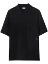 Burberry Regular Fit Shirt With Collar And Short Sleeves In Black