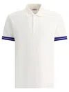 Burberry Men Logo Embroidery Polo Shirt In White