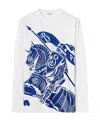 Burberry Ekd Print Long-sleeve T-shirt In Blue