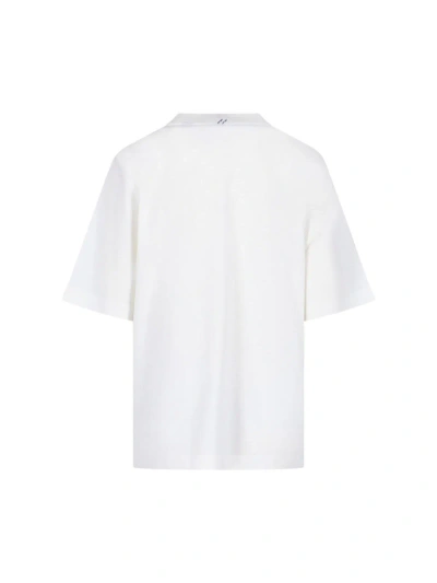 Burberry Ekd Print T-shirt In Bianco