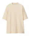 Burberry Ekd-print Towelled T-shirt In Nude