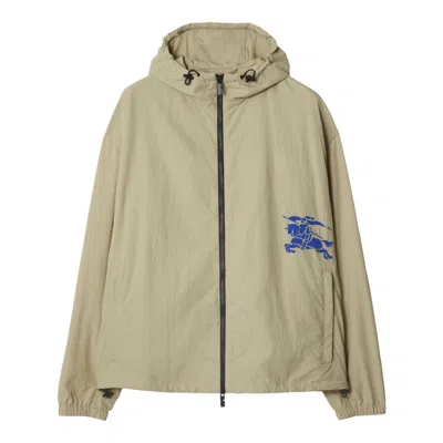 Burberry Ekd Printed Hooded Jacket In Nude
