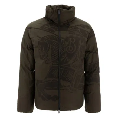 Burberry Ekd Printed Puffer Jacket In Green