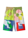 Burberry Ekd Swim Shorts In Green