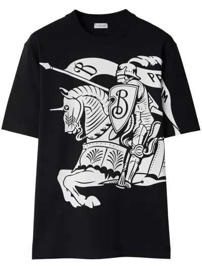 Burberry Ekd Printed T-shirt In Black