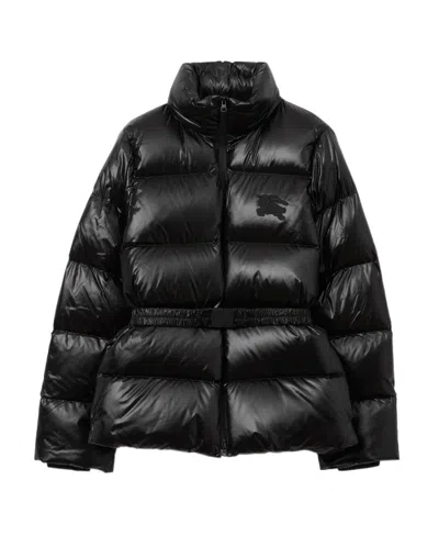 Burberry Ekd Puffer Jacket In Black