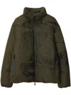 Burberry Ekd Nylon Puffer Jacket In Green