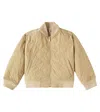Burberry Ekd Quilted Bomber Jacket In Beige