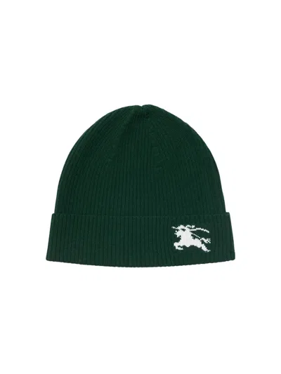 Burberry Ekd Rib Beanie In Green