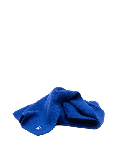 Burberry `ekd` Scarf In Blue