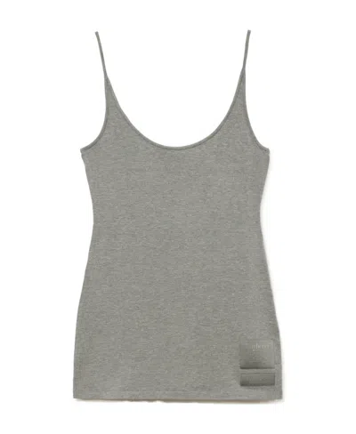 Burberry Ekd Scoop-neck Cotton Top In Gray