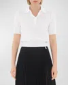 Burberry Ekd Short-sleeve Polo Shirt In Chalky White