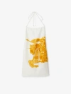 Burberry Equestrian Knight Silk-blend Dress In Sunflower