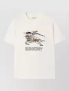 Burberry Equestrian Knight Design Cotton T-shirt In White