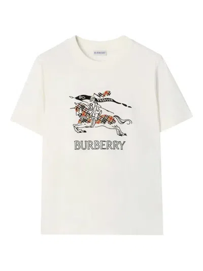 BURBERRY BURBERRY EKD SKETCH COTTON T-SHIRT CLOTHING