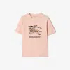 Burberry Equestrian Knight Design T-shirt In Pink
