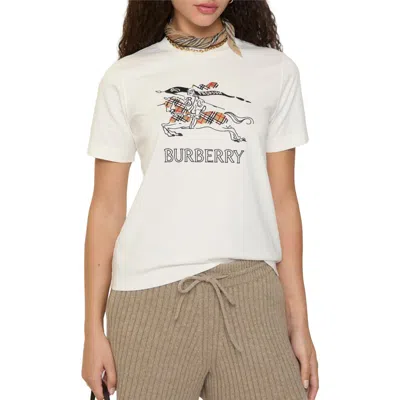 Burberry Ekd Sketch Cotton T-shirt In White