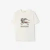 Burberry Equestrian Knight Design Cotton T-shirt In Multi
