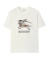 Burberry Equestrian Knight Design Cotton T-shirt In White