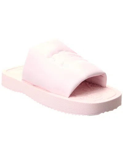 Burberry Ekd Slab Leather Slide In Pink