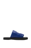 Burberry Leather Slip-on Slides With Edk In Knight