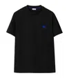 Burberry Slim Fit Essentials T-shirt With Embroidered Logo In Black