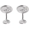 Burberry Ekd Stamp Cufflinks In Silver