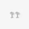 Burberry Ekd Stamp Cufflinks In Silver