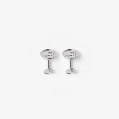 Burberry Ekd Stamp Cufflinks In Silver