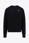 Burberry Cotton Sweatshirt With Logo Embroidery