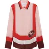 Burberry Regular Fit Knight Stamp Box Silk Shirt