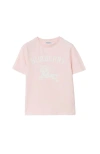 Burberry Ekd Stretch Cotton T-shirt In Pink