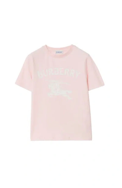 Burberry Kids' Ekd Stretch Cotton T-shirt In Neutral