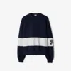 Burberry Ekd Stripe Cotton Jumper In Storm