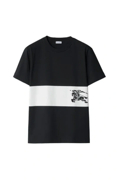 Burberry Purple Ekd Stripe Long Sleeve T-shirt In Loch