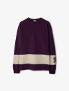 Burberry Purple Ekd Stripe Long Sleeve T-shirt In Pansy