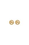 Burberry Ekd Stud Earrings In Gold