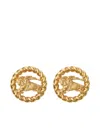 Burberry Ekd Stud Earrings In Gold