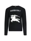 Burberry Cashmere Sweater With Bold Horse Graphic And Crew Neck