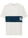 Burberry Off-white Ekd Stripe T-shirt In Nude